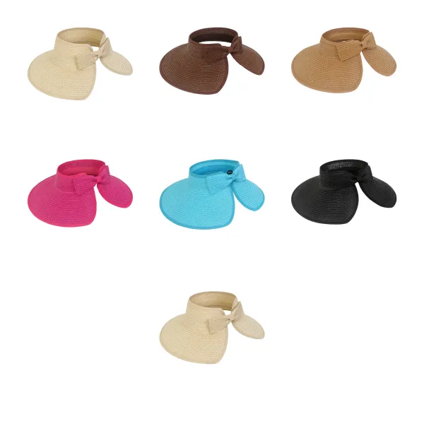 Wide-Brim Foldable Straw Sun Hat Beachwear