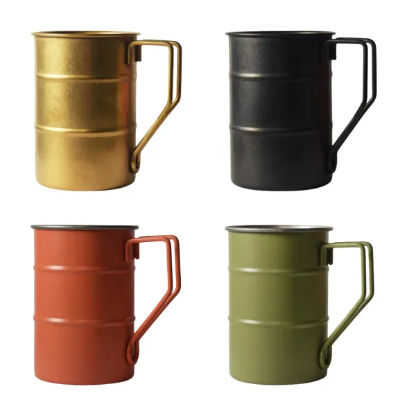 Dent-Resistant Stainless Steel Camping Mug Cup