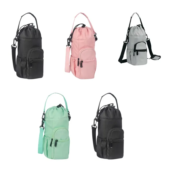 Clip-Sling Insulated Fabric Water Bottle Holder