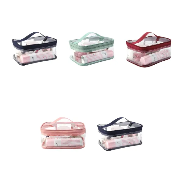 See-Through Clear PVC Travel Toiletry Pouch