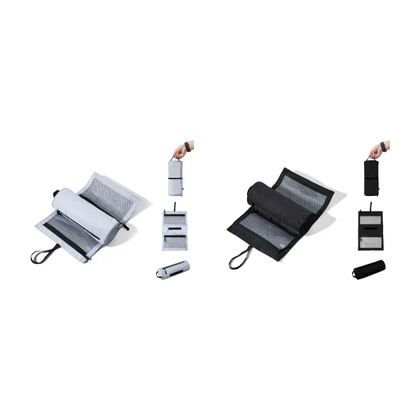 Tight-Roll Roll Up Polyester Toiletry Kit Bag