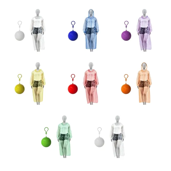 Keychain-Pack Compact Emergency Rain Poncho Coat