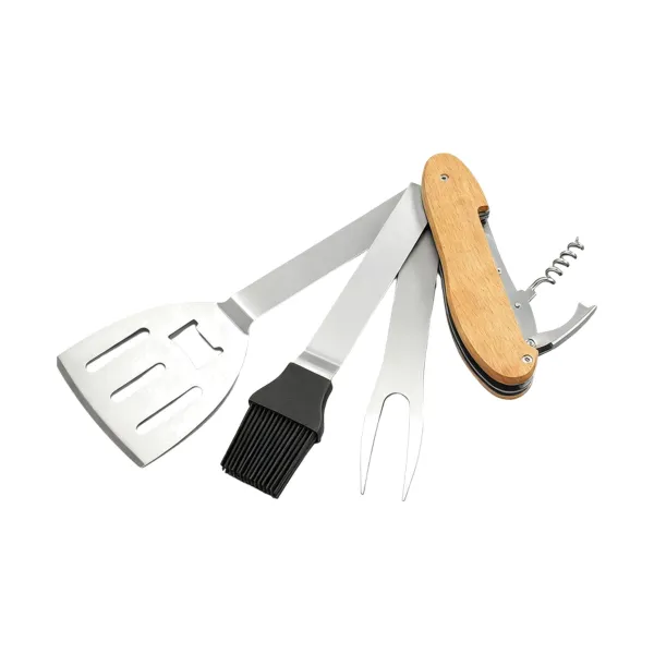 4-In-1 Stainless Steel Multi Tool Grilling Set