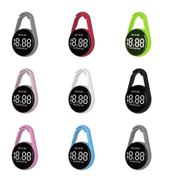 Clip-On Mini Digital Keychain Watch Charm