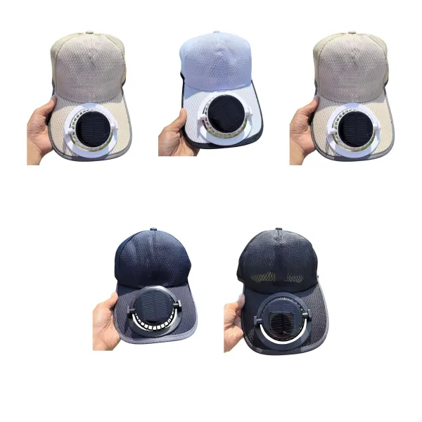 Solar-Breeze Solar Fan Wide Brim Sun Hat