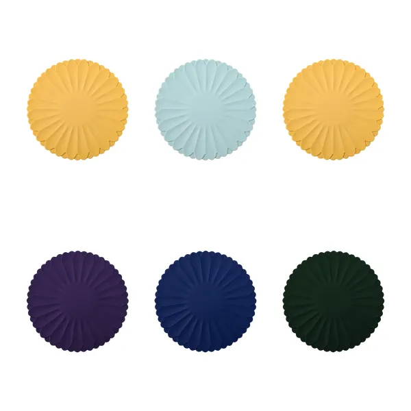 Raised-Rim Round Silicone Dining Heat Mat