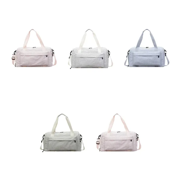 Trolley-Sleeve Japanese Plaid Yoga Travel Bag