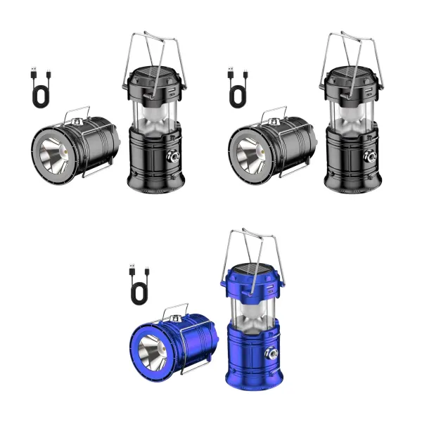 Power-Bank Solar Rechargeable Camping Lantern Usb