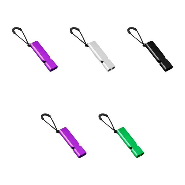 Lanyard-Clip Double Tube Loud Camping Whistle