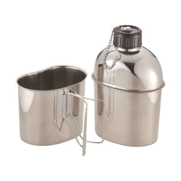 Two-Person Titanium Bottle Cup Travel Set