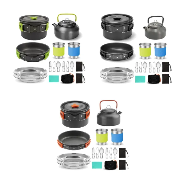 Nest-Bundle Nesting Aluminum Camp Cookware Set