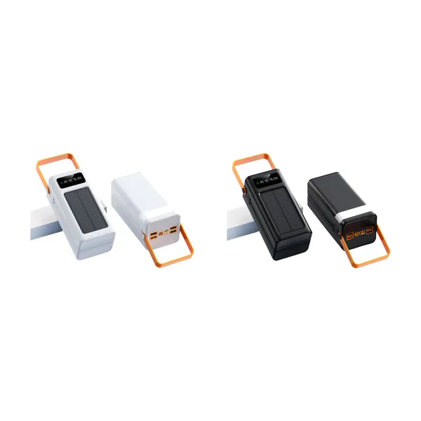 Dual-Cord Dual USB Solar Power Bank Charger