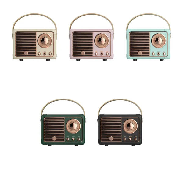 TF-Card Retro Bluetooth Radio Speaker Mini