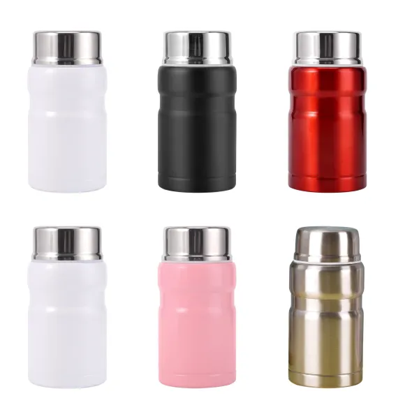 Spoon-Included Wide Mouth Vacuum Food Flask Jar