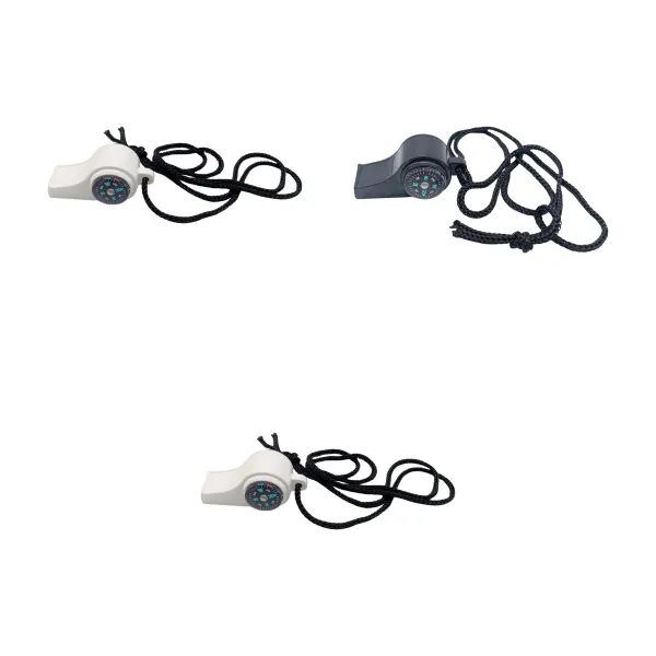 3-In-1 Compass Thermometer Survival Whistle Tool