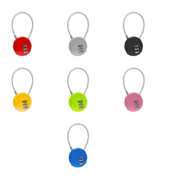 3-Dial Resettable Combination Cable Lock Secure