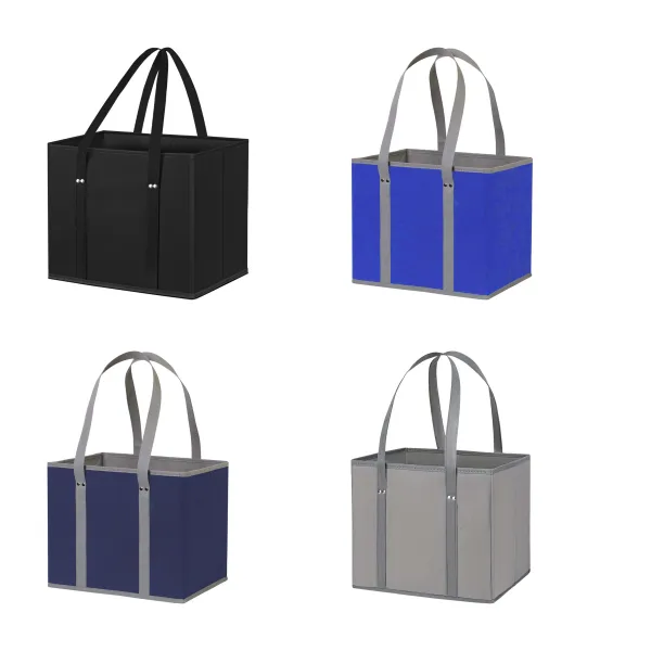 Shape-Holding Collapsible Fabric Storage Box Bin