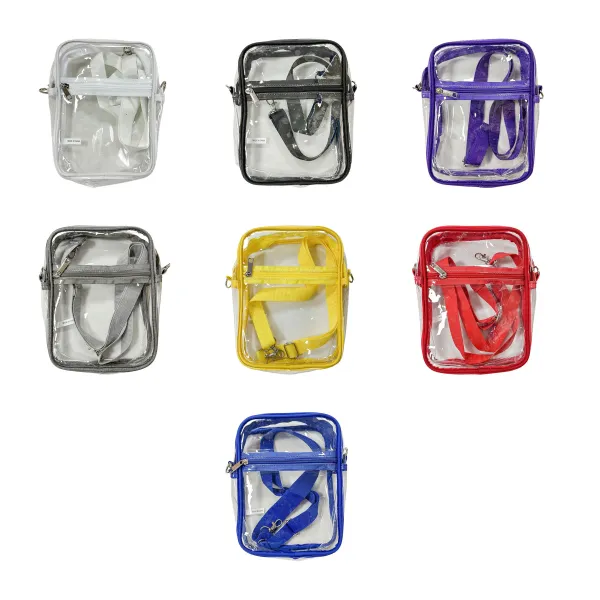 Stadium-Approved Clear PVC Multipurpose Shoulder Bag
