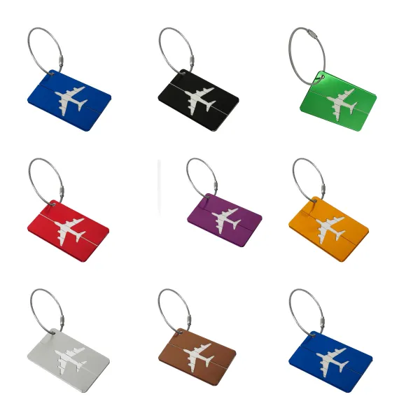 Plane-Shaped Metal Aircraft Luggage Bag Tag