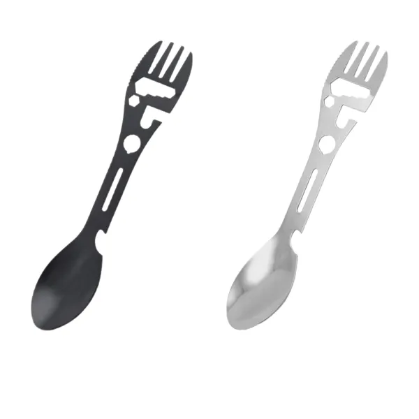 All-In-One Stainless Fork Spoon Wrench Survival Tool