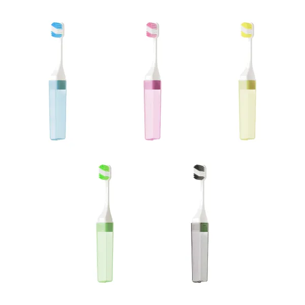 Dust-Shield Foldable Soft Bristle Travel Toothbrush