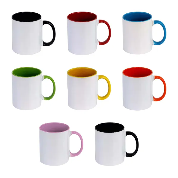 Bold-Contrast Two Tone Ceramic Sublimation Coffee Mug
