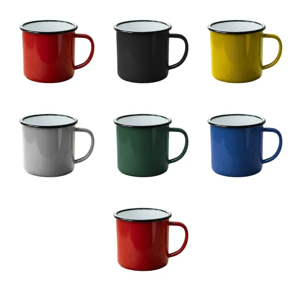 Chip-Resistant Retro Enamel Camping Coffee Mug