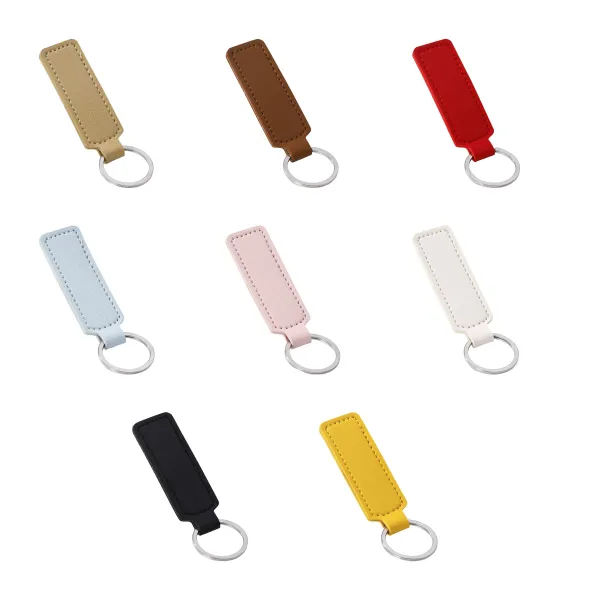 Metal-Hardware PU Leather Metal Keychain Key Ring