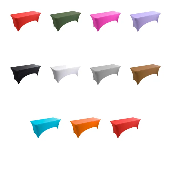 Wrinkle-Free Elastic Fitted Square Tablecloth Cover