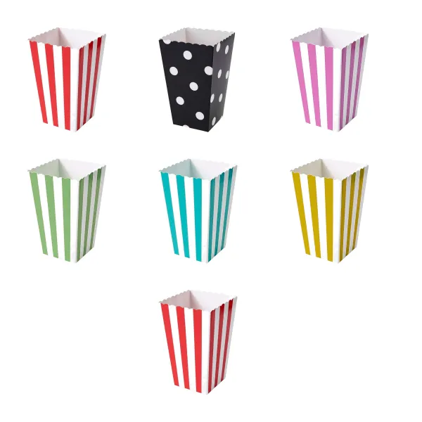 Scallop-Edge Decorative Cardstock Popcorn Treat Box