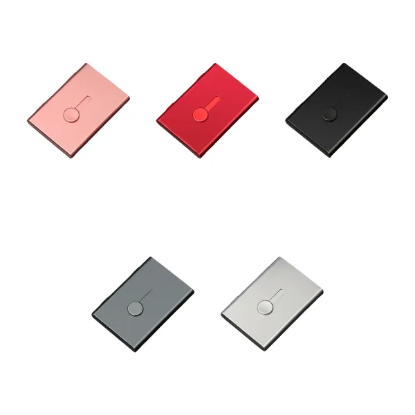 Fan-Open Ultra Thin Metal Slide Card Holder