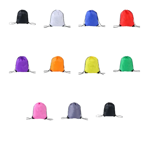 Front-Zip Polyester Drawstring Sports Sackpack Bag
