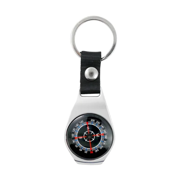 Dual-Face Carabiner Compass Thermometer Keychain Tool