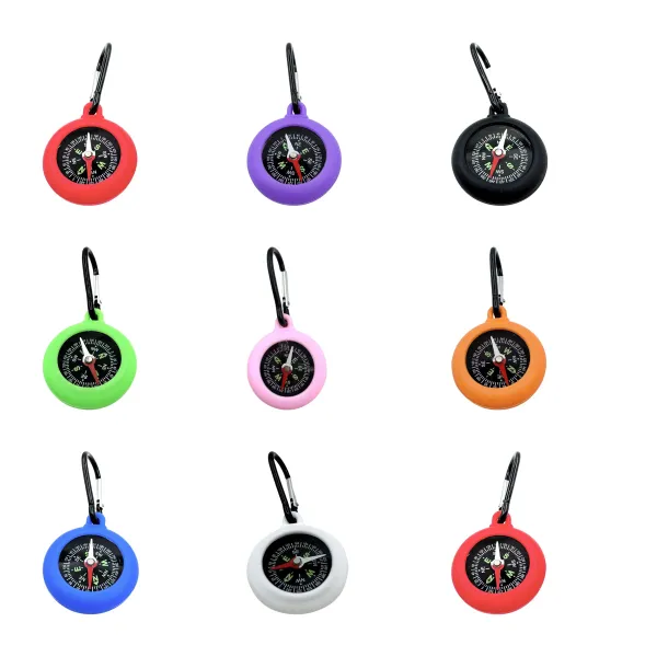 Grip-Shell Silicone Carabiner Keychain Compass Clip