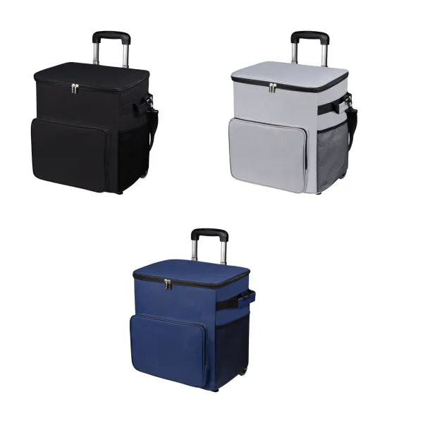 Wheeled-Pull Rolling Insulated Trolley Cooler Bag