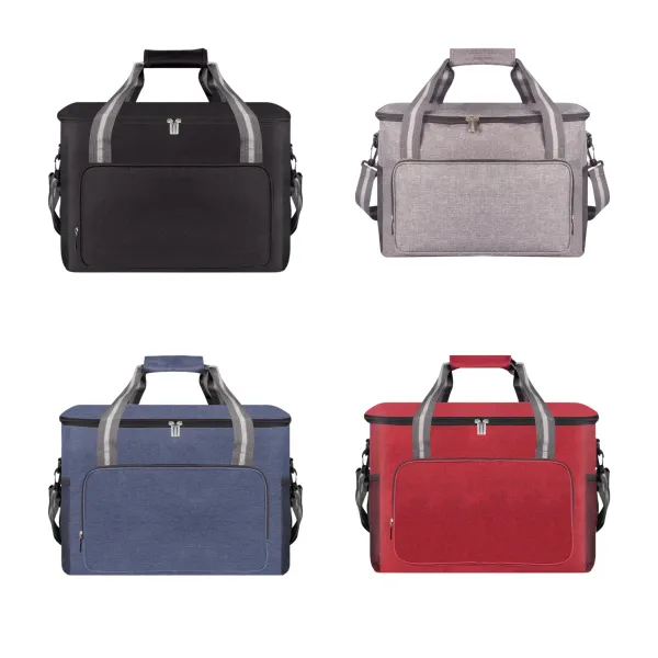 Wide-Open Zip Around Oxford Thermal Lunch Tote