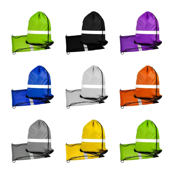 High-Visibility Reflective Stripe Drawstring Safety Sack
