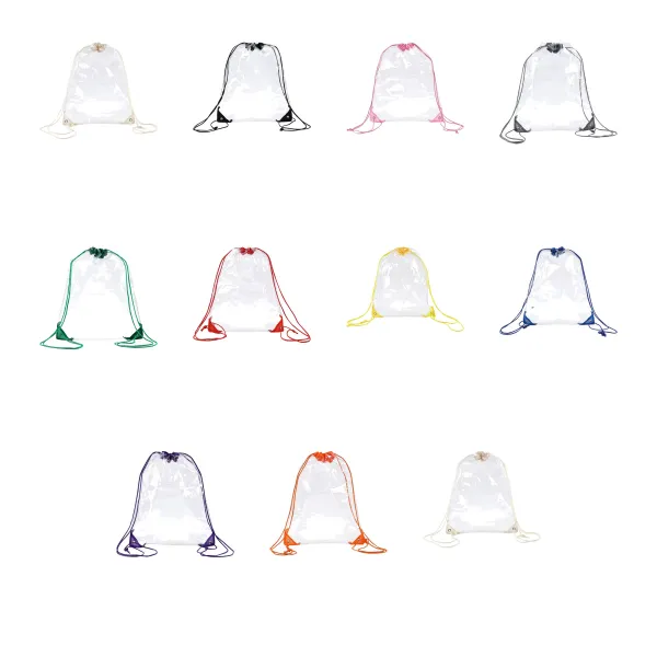 Security-Clear Clear PVC Stadium Drawstring Backpack