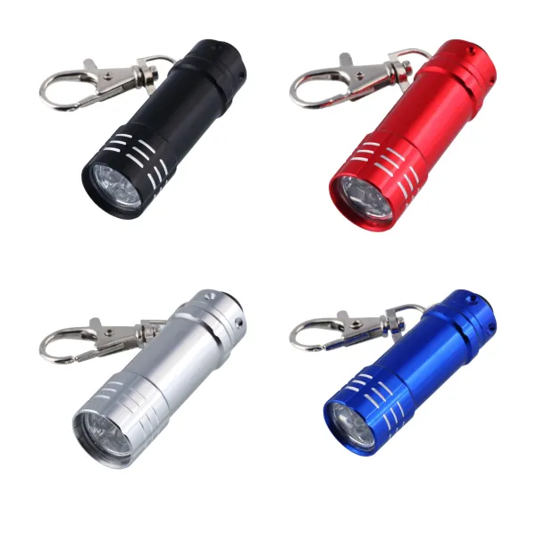 AAA-Included 9 LED Mini Aluminum Pocket Torch