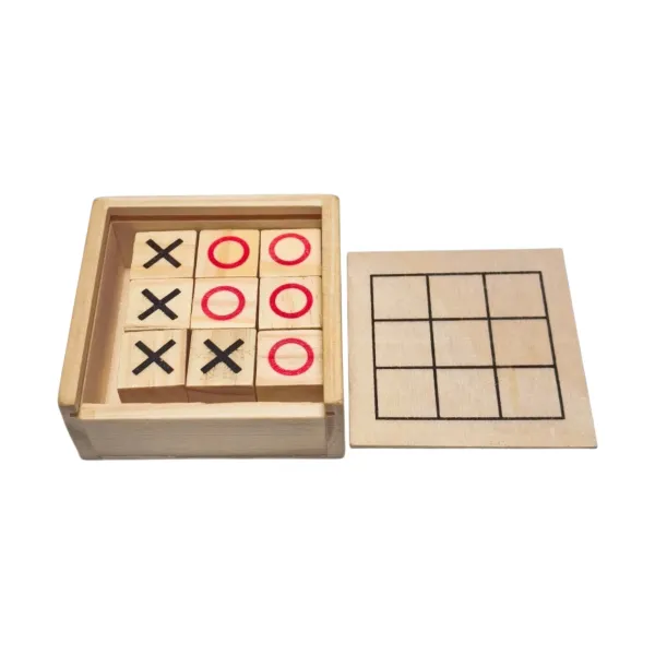 X-O-Board Solid Wood Travel Tic Tac Toe Set