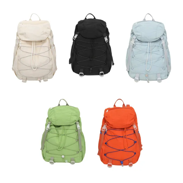 Buckle-Lid Roll Top Foldable Hiking Backpack
