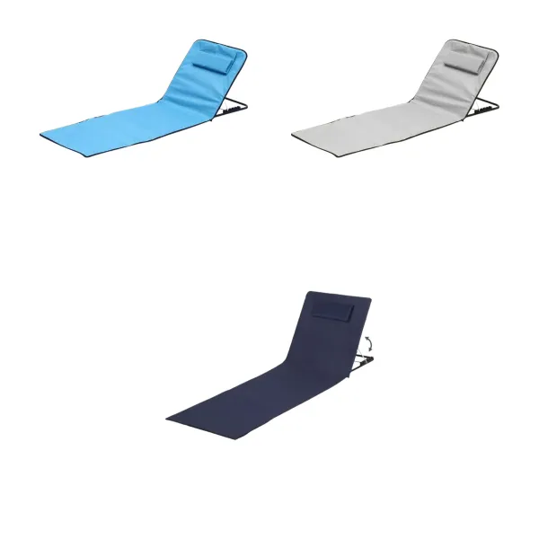 Pillow-Top Padded Backrest Beach Lounger Mat