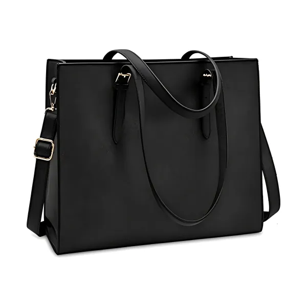 PU Leather Laptop Tote For Women
