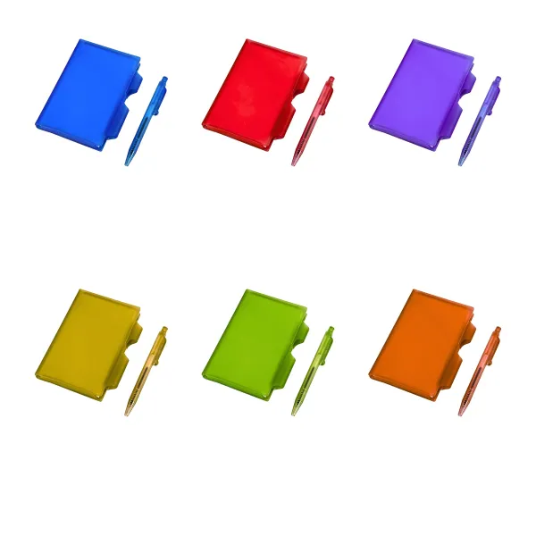 Rigid PP Cover Notebook With Ballpoint Pen