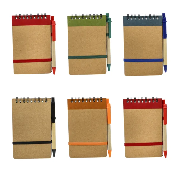 Recycled Kraft Paper Study Notebook With Pen