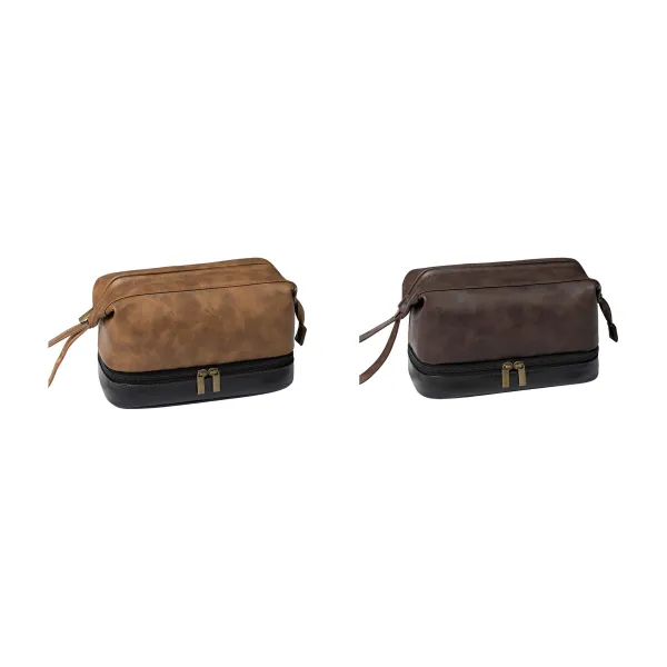 Leather Dopp Kit Travel Organizer