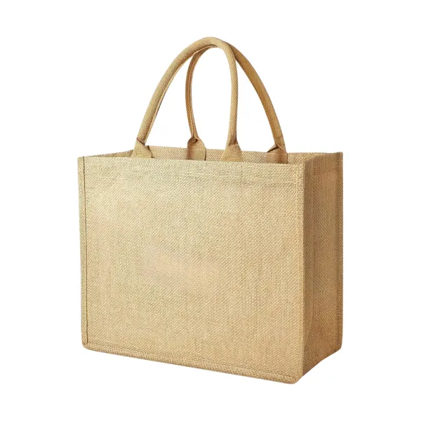 Lined Jute Beach Shopper Tote