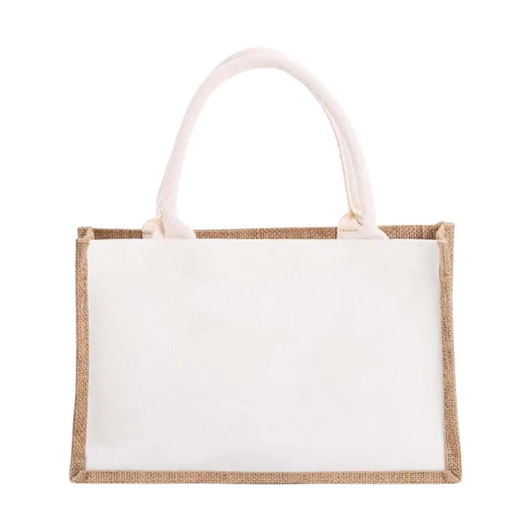 Open-Pocket Jute Beach Handbag