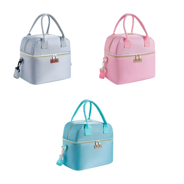 Two-Tier Insulated Lunch Carry Bag