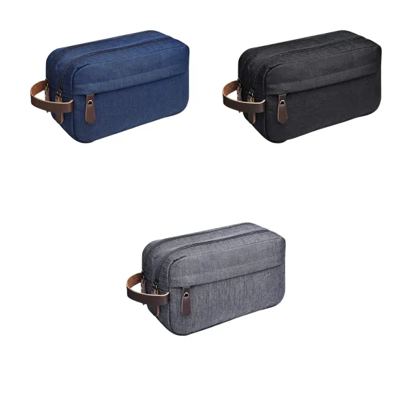 Compact Men's Oxford Toiletry Pouch